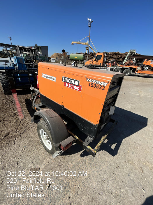 2021 Lincoln Electric Vantage 322 Vantage 322 Ready Pak 3 w/ Decals, ORANGE (includes trailer, cable rack, fender light kit) NO Telematics