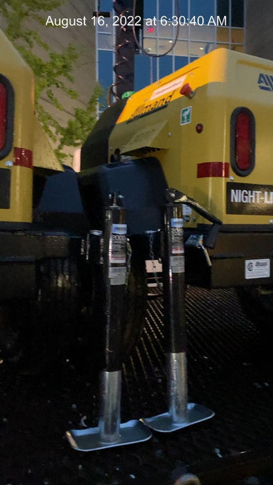 2022 Allmand NLV3GR (4) LED Light Fixture 350W, 23' Vertical Mast, 3kW Prime, Towable, Deep Sea L401, Leveling Jacks, Yanmar T4F 5.8hp