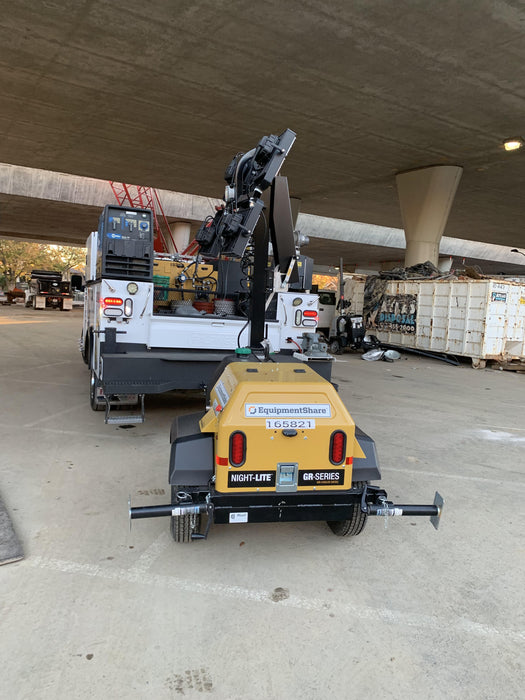 2021 Allmand NLV3GR (4) LED Light Fixture 350W, 23' Vertical Mast, 3kW Prime, Towable, Deep Sea L401, Leveling Jacks, Yanmar T4F 5.8hp