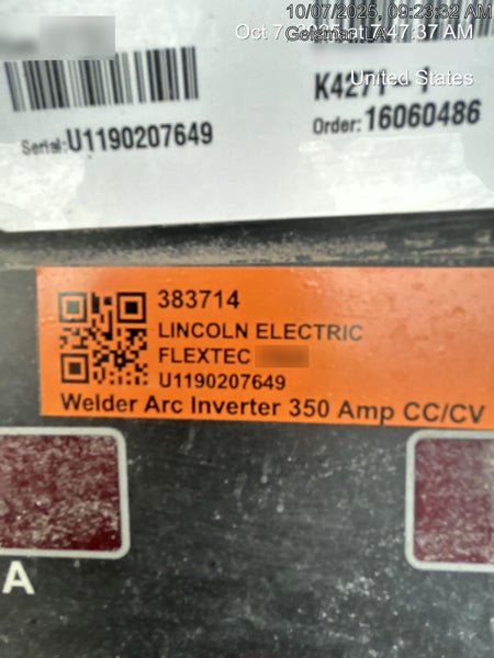 2021 LINCOLN ELECTRIC FLEXTEC 350X