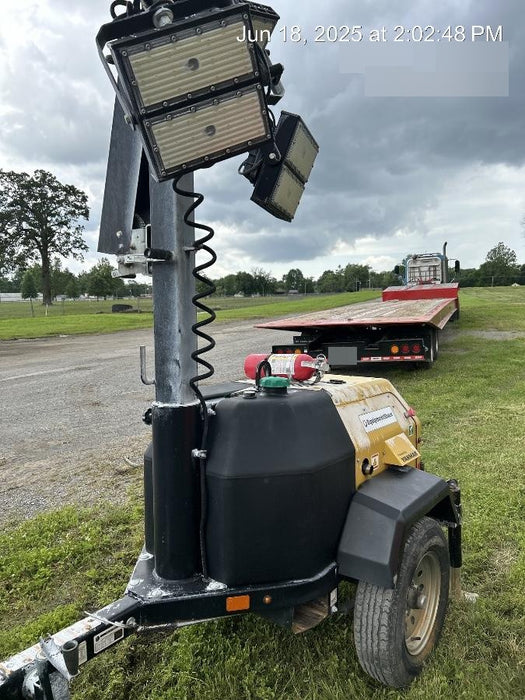 2022 Allmand NLV3GR (4) LED Light Fixture 350W, 23' Vertical Mast, 3kW Prime, Towable, ES Decals, T3