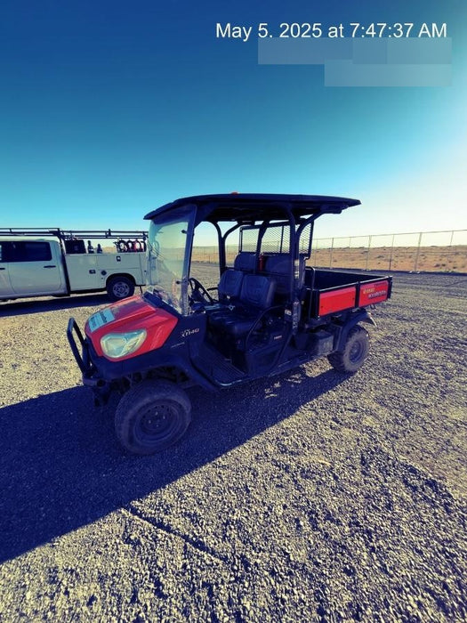 Kubota RTV-X1140W-H 4WD utility cart -LED strobe -Windshield tempered glass -Plastic canopy -Wire harness kit -Backup alarm
