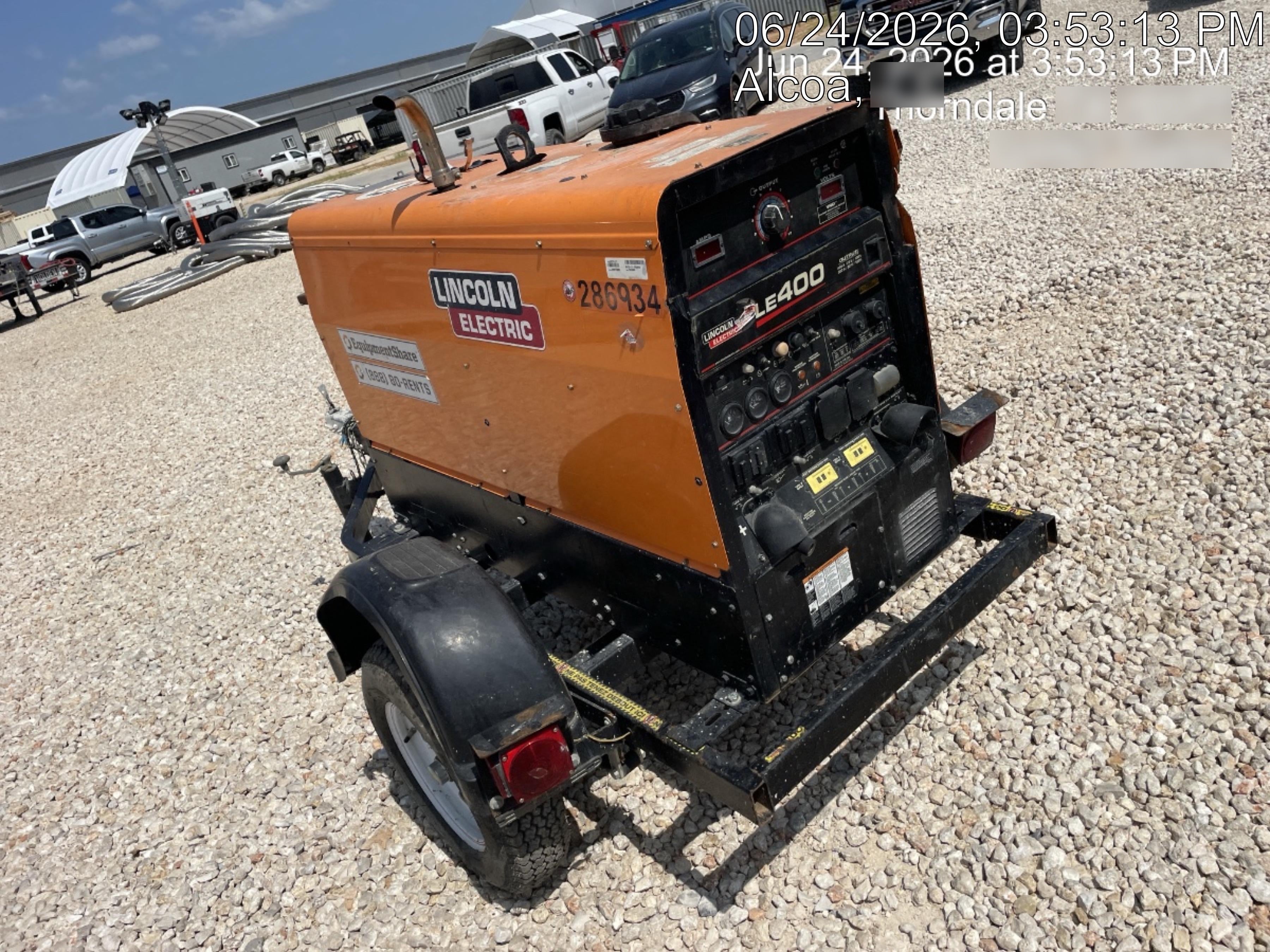 2022 Lincoln Electric LE400 Kubota V1505, Trlr, Cable Rack, Light Kit, ES Decals, T3