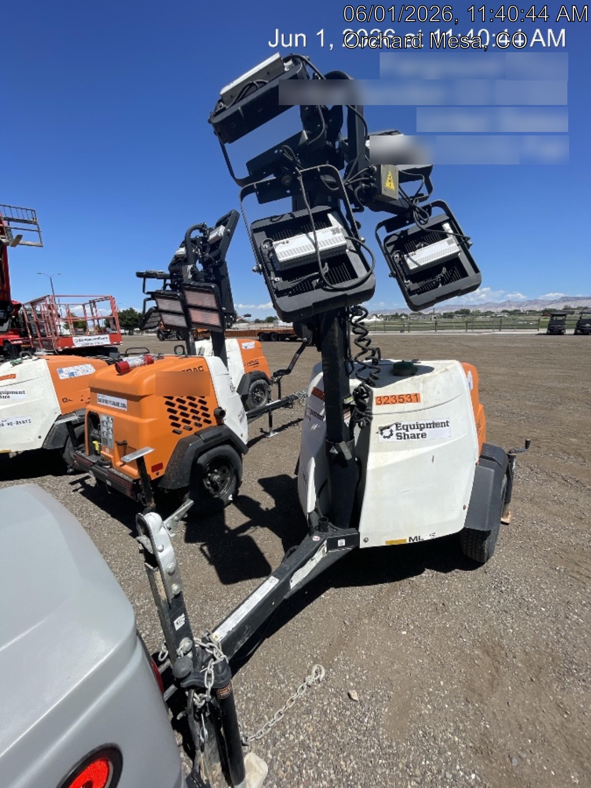 2023 Generac MLT2 Diesel, Flex Switch 120V Input, Powerzone Controller, (4) 320W LED Lights, 4kW Generator, 39.9 Gal Fuel Tank, 2" Ball, T3