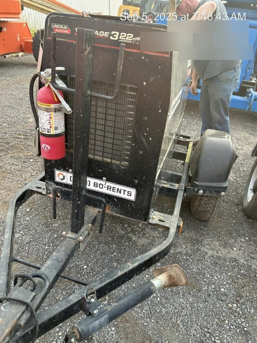 2019 Lincoln Electric Vantage 322 Ready-Pak 3, Two Wheel Trailer, Fender and Light Kit, Cable Rack