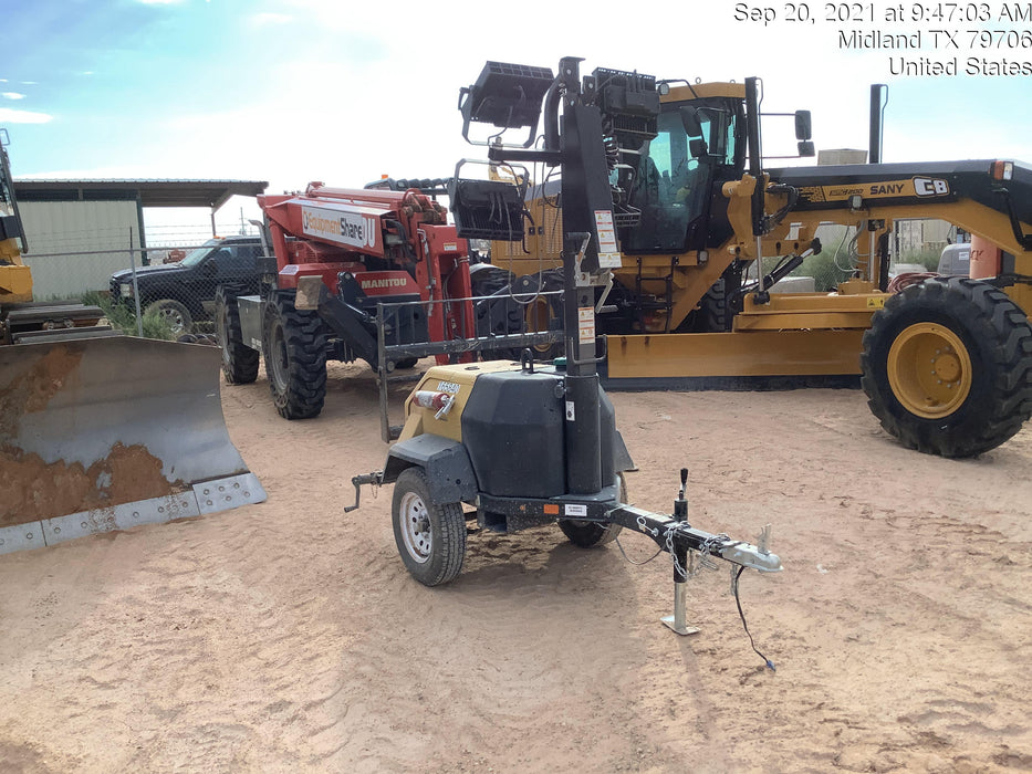 2021 Allmand NLV3GR (4) LED Light Fixture 350W, 23' Vertical Mast, 3kW Prime, Towable, Deep Sea L401, Leveling Jacks, Yanmar T4F 5.8hp