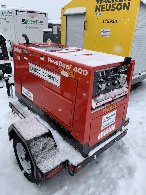 2022 Shindaiwa DGW400MDL Kubota D902 Engine, 23 HP, Dual Op Welder, Wire, Arc, Droop Stick, Tig, and CC Stick Functionality, Simulphase, 3 Phase and 1 Phase Gen Output, Single Axle NB Trlr, Slr Trckl Chrg 12V 12W, Fire Ext