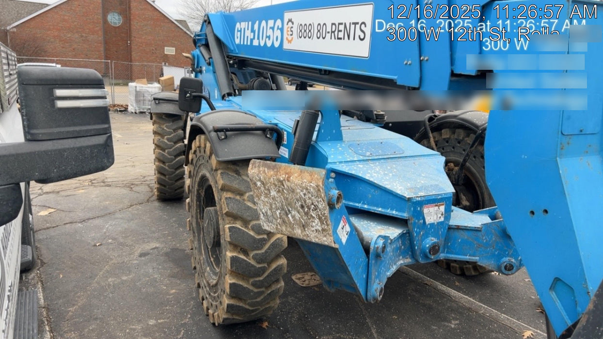 2019 Genie GTH-1056 Canopy, Solid RT Tires, LED Work Lights, Beacon 60" QA Carriage, 60" Forks