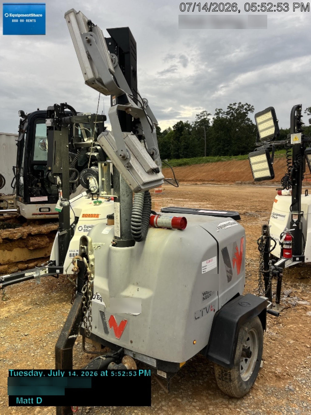 2019 Wacker Neuson LTV6K-LED Standard LED Towable Light Tower w/None
