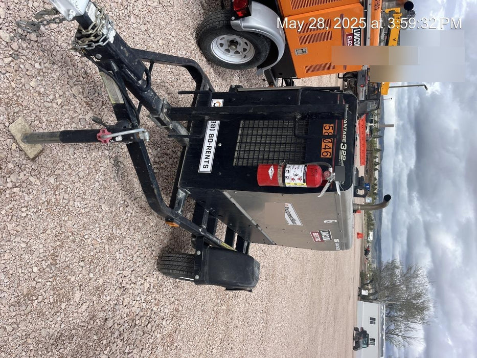 2019 Lincoln Electric Vantage 322 Welder Ready-Pak 3, Two wheel trailer, Fender and Light kit, Cable Rack