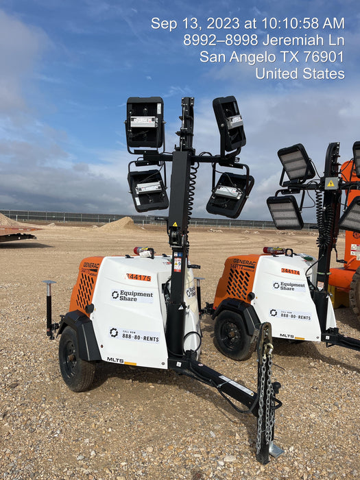 2023 Generac MLT2 Diesel, Flex Switch 120V Input, Powerzone Controller, (4) 320W LED Lights, 4kW Generator, 39.9 Gal Fuel Tank, 2" Ball, T3