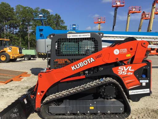 2019 Kubota SVL95-2S Cab/Heat/Air, Standard Tracks, Standard Flow, Hydraulic QC 80" HD Tooth Bucket