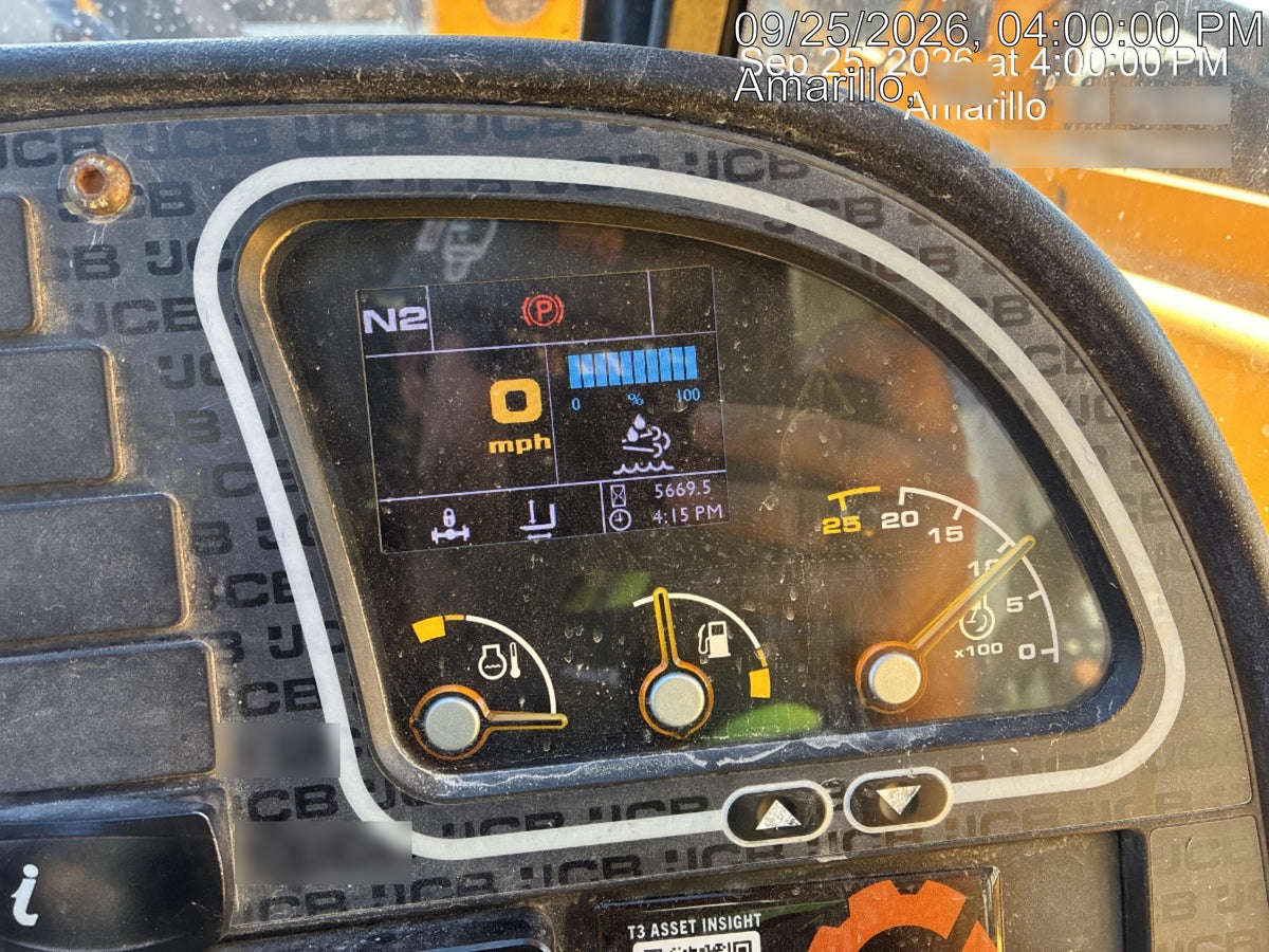 2019 JCB 512-56 109 HP w/CAB/HVAC, Beacon, Aux Hydraulics, Worklights, Solid Tires, 60" Carriage/Forks