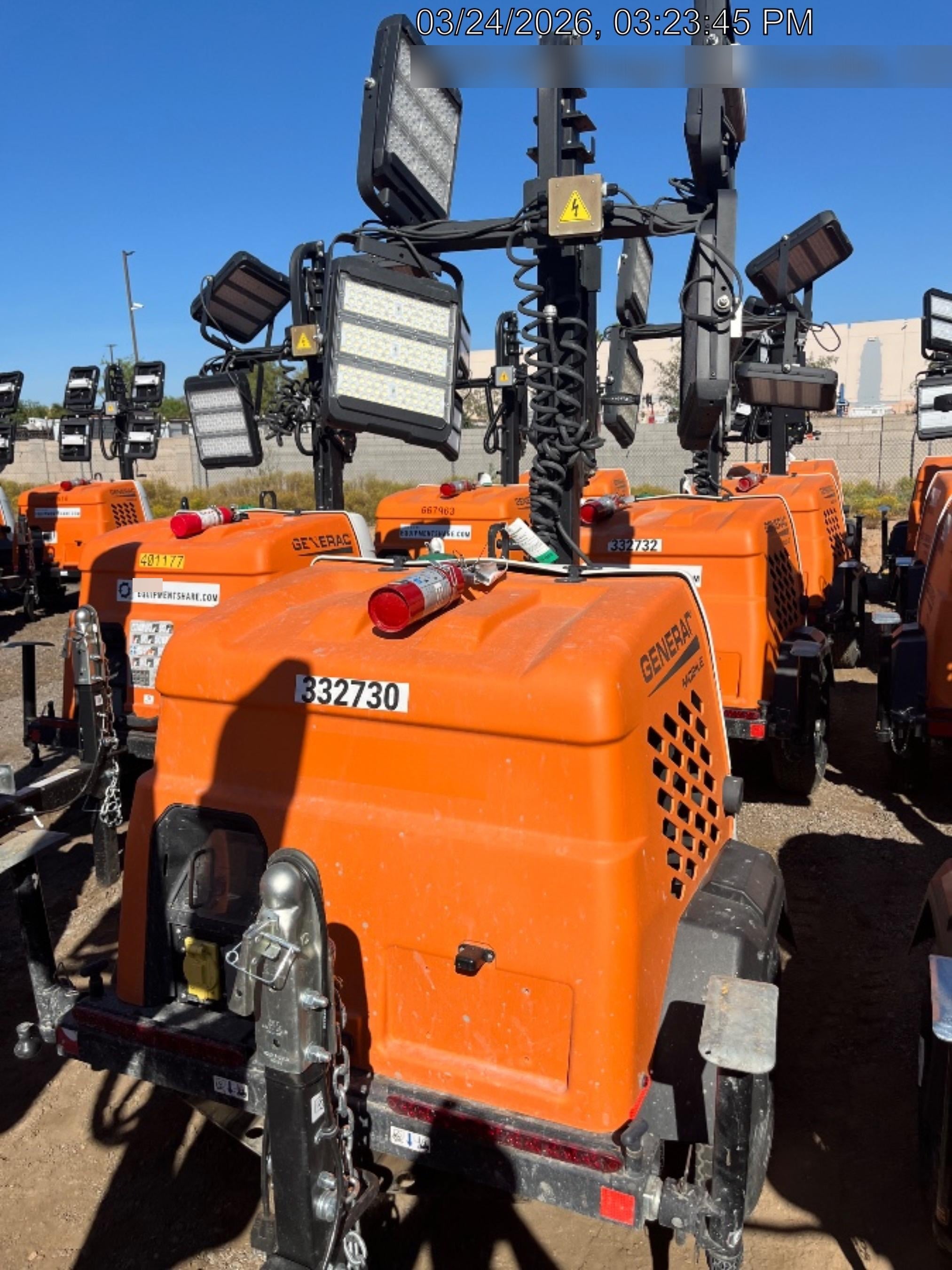 2023 Generac MLT2 Diesel, Flex Switch 120V Input, Powerzone Controller, (4) 320W LED Lights, 4kW Generator, 39.9 Gal Fuel Tank, 2" Ball, T3