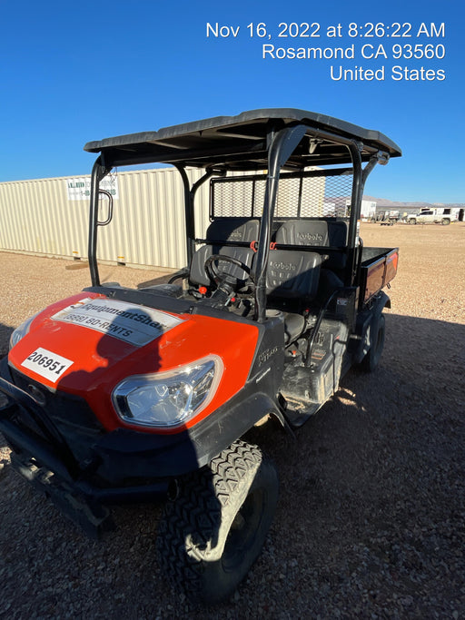 2022 Kubota RTV-X1140W-H Plastic Canopy, Windshield Acrylic Clear, LED Strobe Light, Wire Harness Kit, Back up Alarm