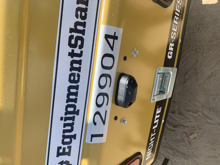 2021 Allmand NLV3GR (4) LED Light Fixture 350W, 23' Vertical Mast, 3kW Prime, Towable, Deep Sea L401, Leveling Jacks, Yanmar T4F 5.8hp