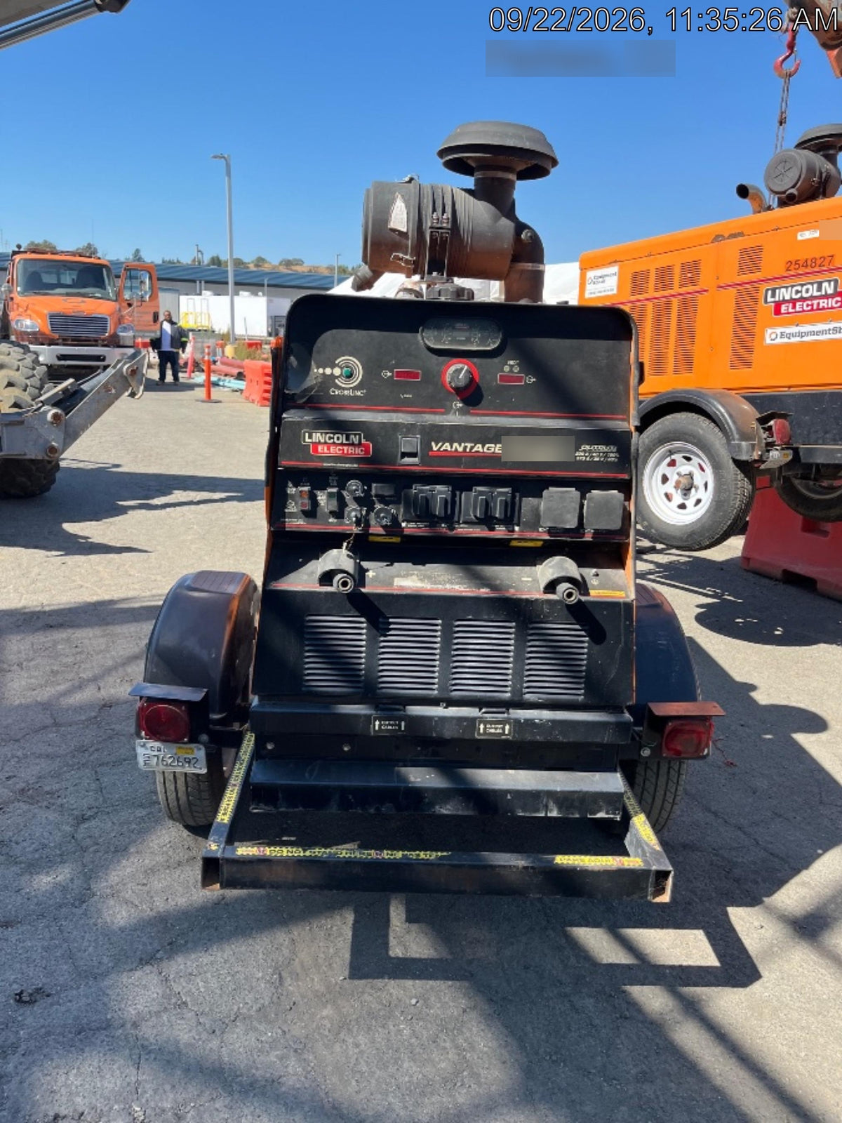 2021 Lincoln Electric Vantage 549X Ready Pak 3, ORANGE (includes trailer, cable rack, fender light kit)