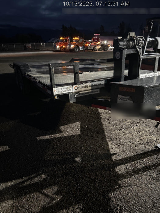 2024 TEXAS PRIDE TRAILERS 21' Lowboy Gravity Tilt Bed 14K Bumper Pull Trailer