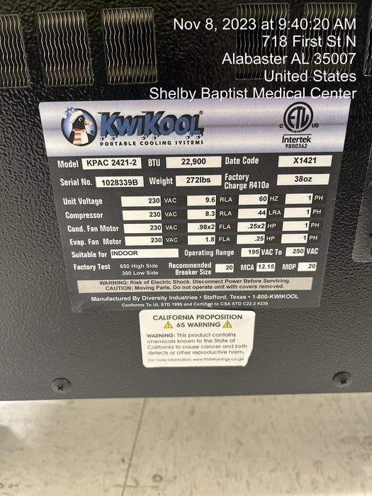 2023 KWIKOOL KPAC2421-2