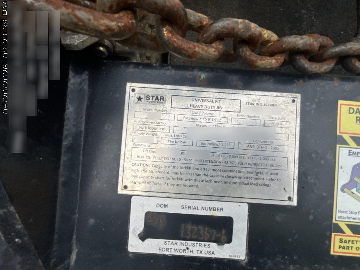 2024 STAR INDUSTRIES M1360B - Star JIB Boom