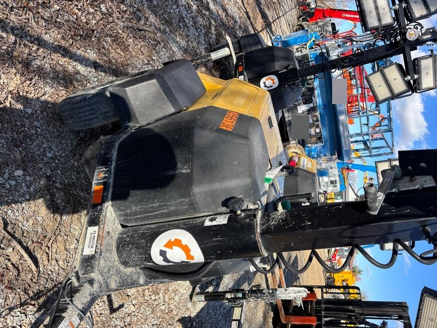 2022 Allmand NLV3GR (4) LED Light Fixture 350W, 23' Vertical Mast, 3kW Prime, Towable, ES Decals, T3