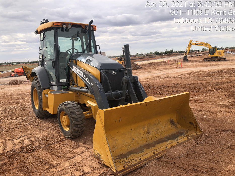 2020 John Deere 310LEP Cab/Heat/Air, 4WD, Standard Stick, Pilot Controls, 2 Way Hydraulics, TAG Manual QC