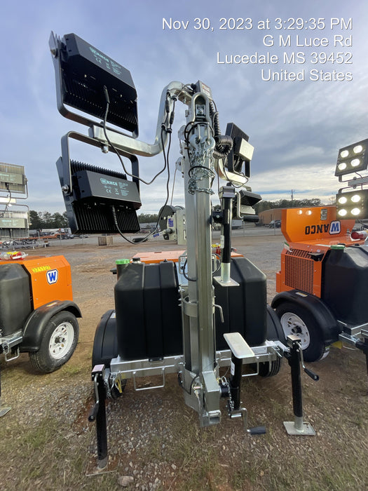 2023 Wanco WLTT-4MM4K Diesel, Deep Sea Controller, Shore Power Plug, Auto Start, (4) 350W LED Floodlights, 4kW Generator, 60 Gal Fuel Tank, 2" Ball, T3