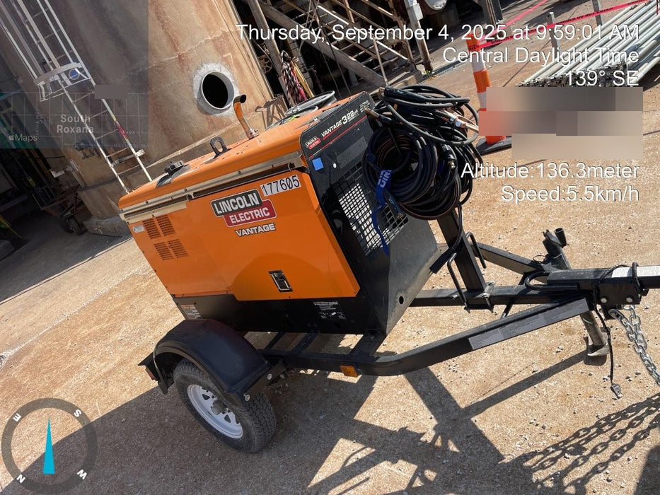 2021 Lincoln Electric Vantage 322 Vantage 322 Ready Pak 3 w/ Decals, ORANGE (includes trailer, cable rack, fender light kit) NO Telematics