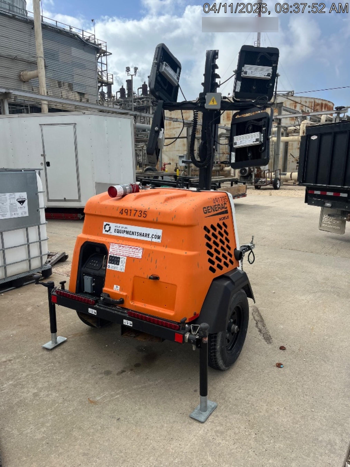 2025 Generac MLTS-4 Diesel, Mitsubishi L2E, 7.1 hp @1800 rpm, Flex Switch 120V Input, Powerzone Controller, (4) 320W LED Lights, 4kW Generator, 39.9 Gal Fuel Tank, 2" Ball, ES Decals