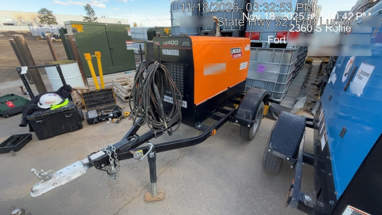 2023 Lincoln Electric LE400 Kubota V1505, Trlr, Cable Rack, Light Kit, ES Decals, T3