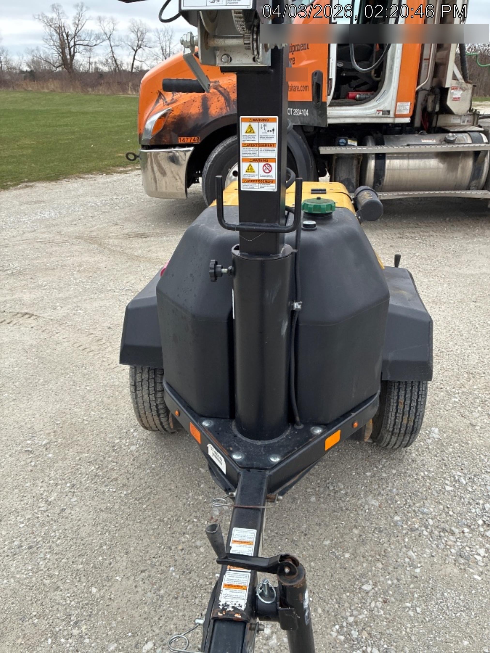 2022 Allmand NLV3GR (4) LED Light Fixture 350W, 23' Vertical Mast, 3kW Prime, Towable, Deep Sea L401, Leveling Jacks, Yanmar T4F 5.8hp