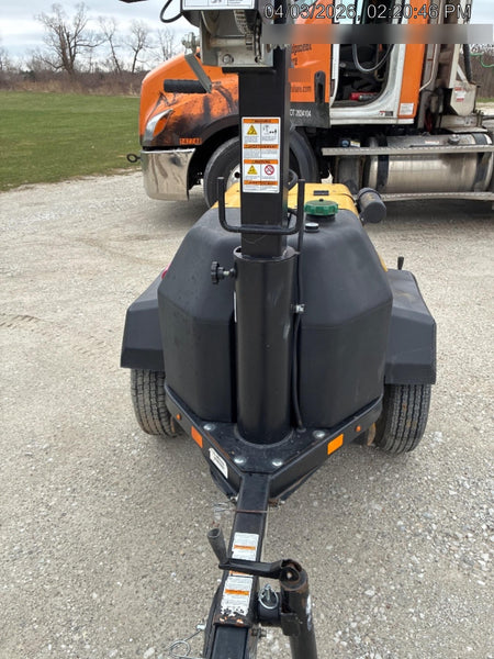 2022 Allmand NLV3GR (4) LED Light Fixture 350W, 23' Vertical Mast, 3kW Prime, Towable, Deep Sea L401, Leveling Jacks, Yanmar T4F 5.8hp