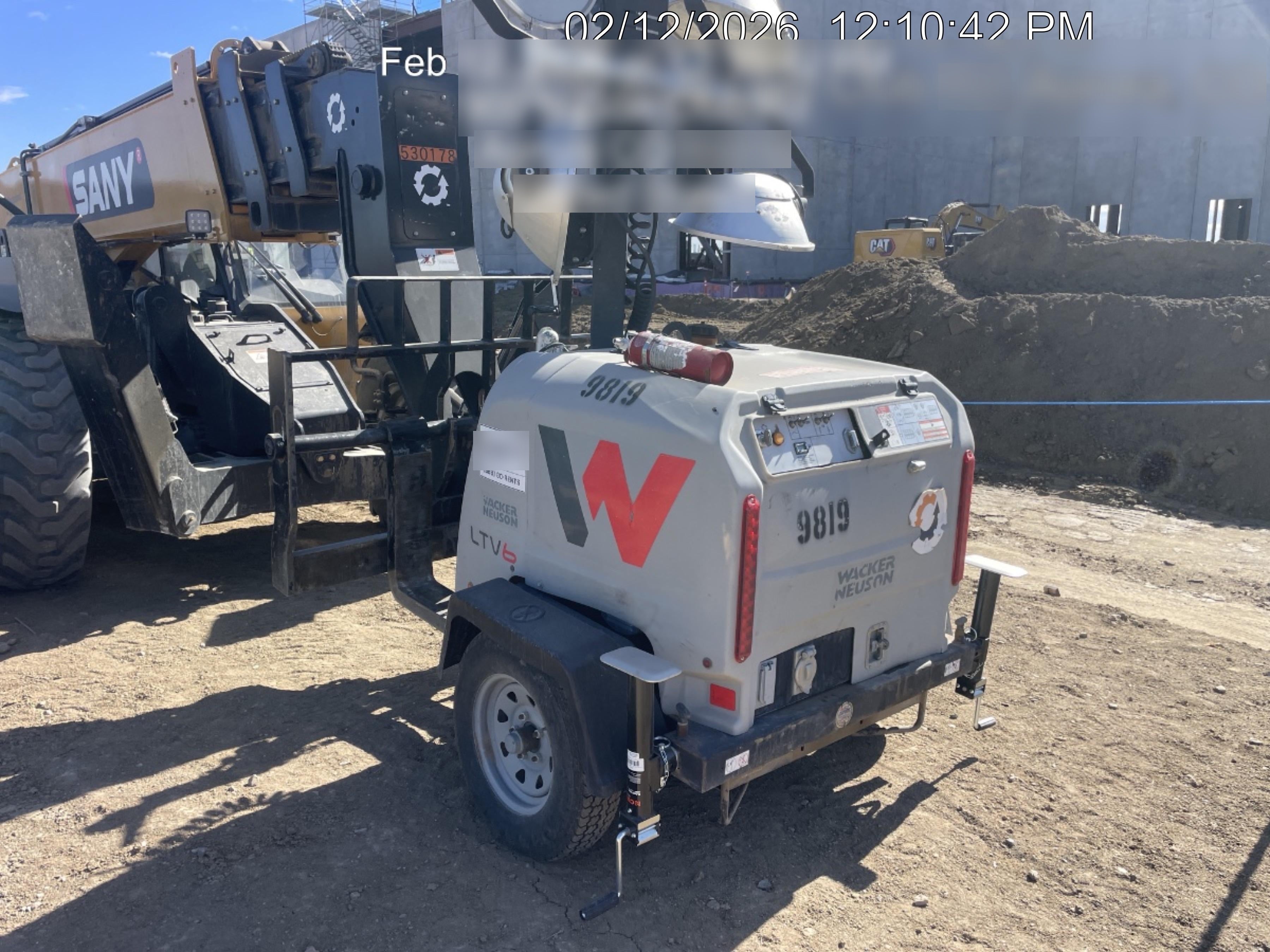 Wacker Neuson LTV6K-MH Wacker Neuson LTV6K Mobile Light Tower w/Fuel Level Sensor Installed