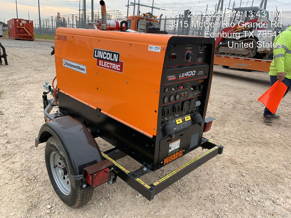 2022 Lincoln Electric LE400 Kubota V1505, Trlr, Cable Rack, Light Kit, ES Decals, T3