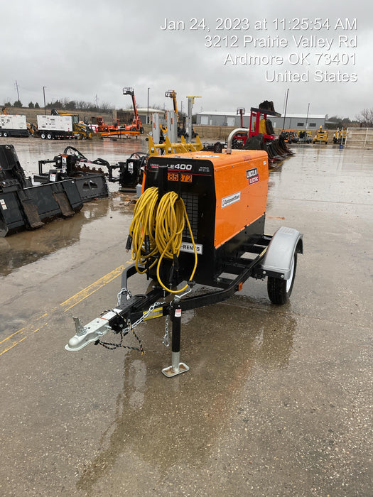 2022 Lincoln Electric LE400 Kubota V1505, Trlr, Cable Rack, Light Kit, ES Decals, T3