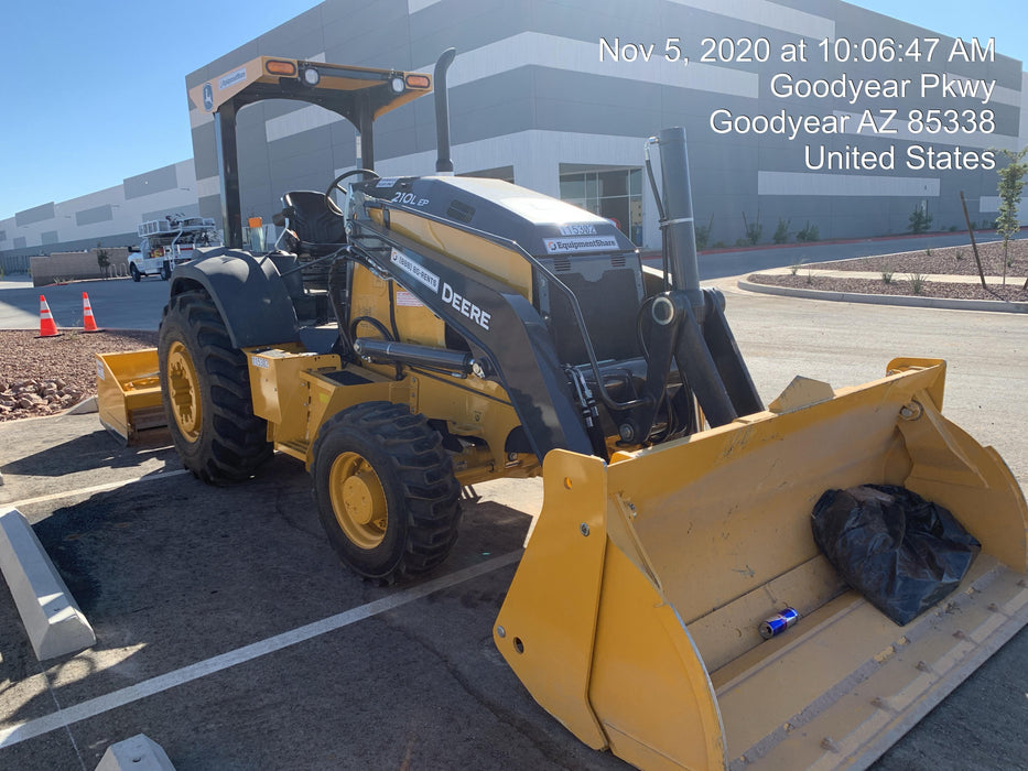 2020 John Deere 210LEP Canopy, 4WD, Second rear hydraulic cylinder, Light Package, Wheel weights