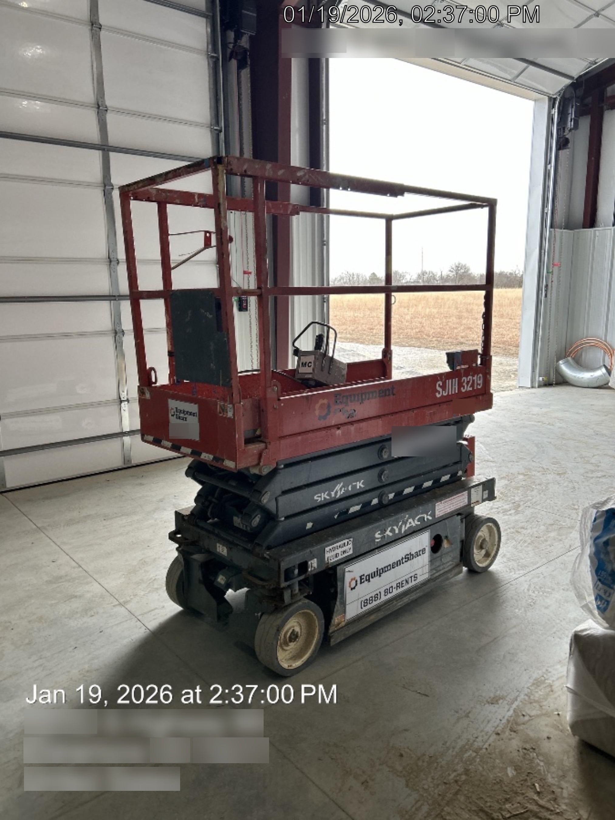 2019 Skyjack SJIII-3219 Standard Options, Trojan Batteries