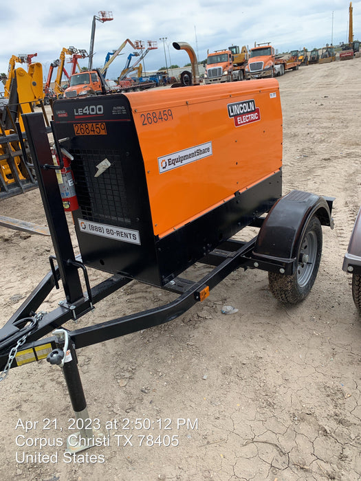 2022 Lincoln Electric LE400 Kubota V1505, Trlr, Cable Rack, Light Kit, ES Decals, T3