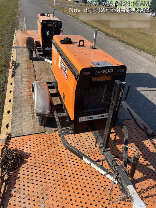 2022 Lincoln Electric LE400 Kubota V1505, Trlr, Cable Rack, Light Kit, ES Decals, T3