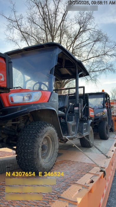 Kubota RTV-X1140W-H Plastic Canopy, Windshield Acrylic Clear, LED Strobe Light, Wire Harness Kit, Back up Alarm