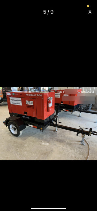 2022 Shindaiwa DGW400MDL Kubota D902 Engine, 23 HP, Dual Op Welder, Wire, Arc, Droop Stick, Tig, and CC Stick Functionality, Simulphase, 3 Phase and 1 Phase Gen Output, Single Axle NB Trlr, Slr Trckl Chrg 12V 12W, Fire Ext
