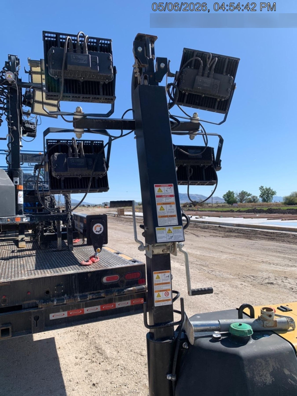 2022 Allmand NLV3GR (4) LED Light Fixture 350W, 23' Vertical Mast, 3kW Prime, Towable, Deep Sea L401, Leveling Jacks, Yanmar T4F 5.8hp