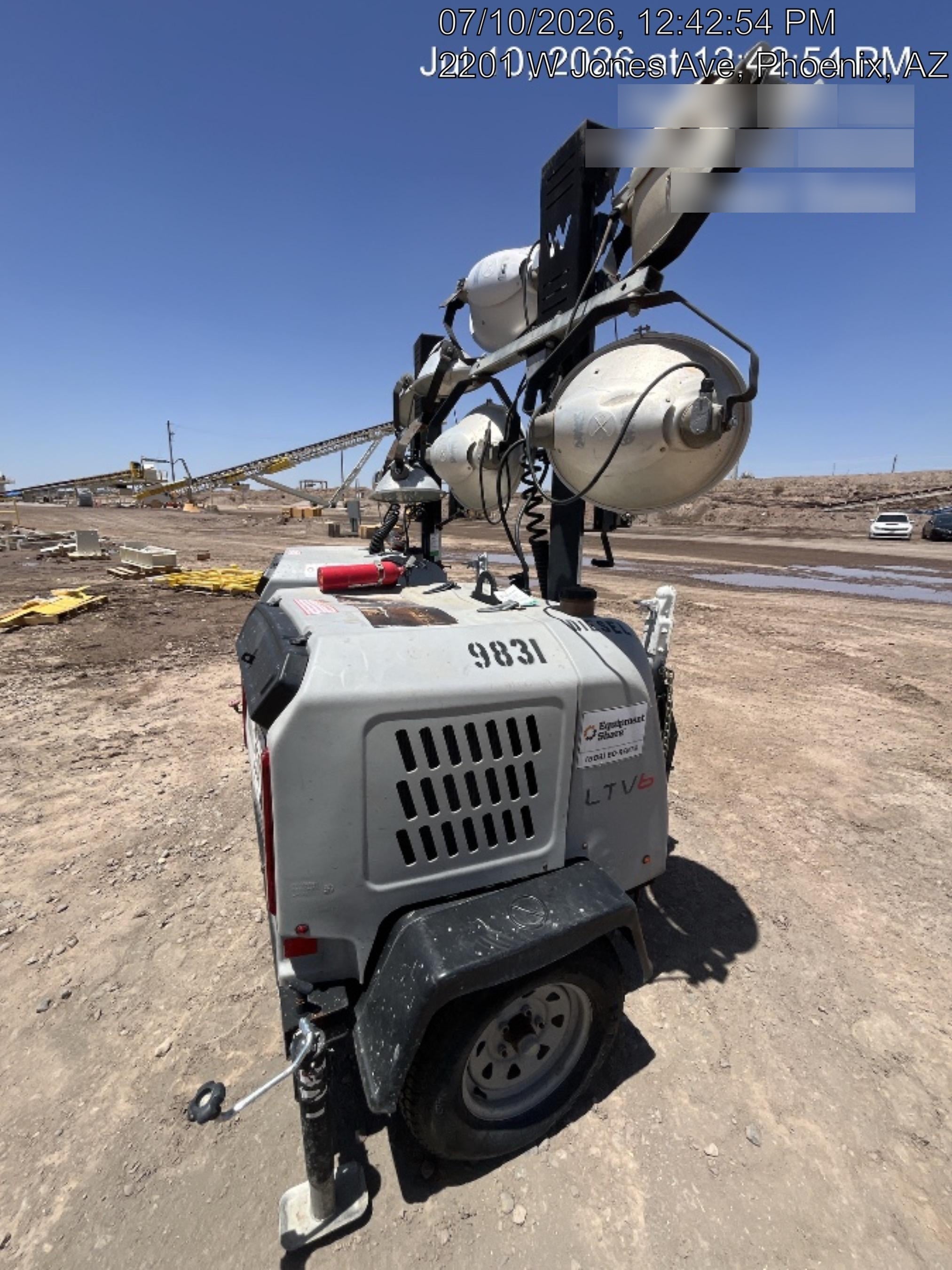Wacker Neuson LTV6K-MH Wacker Neuson LTV6K Towable Light Tower