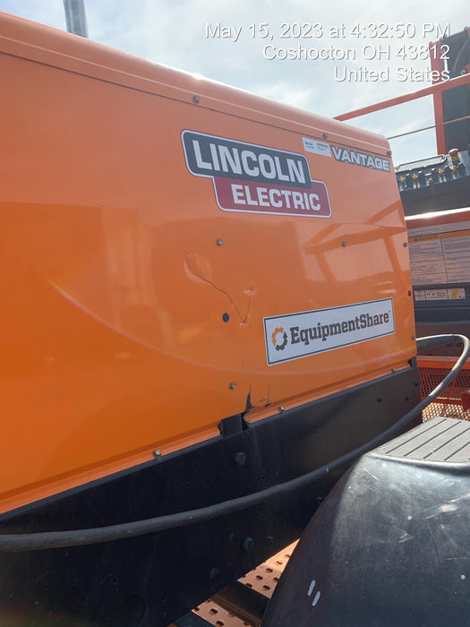 2021 Lincoln Electric Vantage 322 Vantage 322 Ready Pak 3 w/ Decals, ORANGE (includes trailer, cable rack, fender light kit) NO Telematics