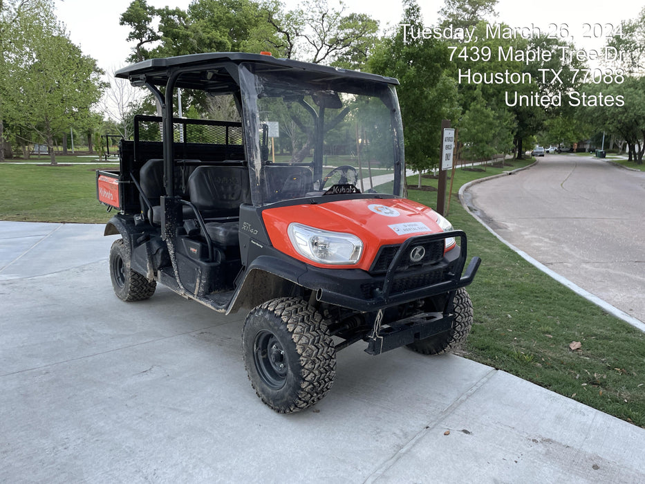 2021 Kubota RTV-X1140W-H Plastic Canopy, Windshield Acrylic Clear, LED Strobe Light, Wire Harness Kit, Back up Alarm