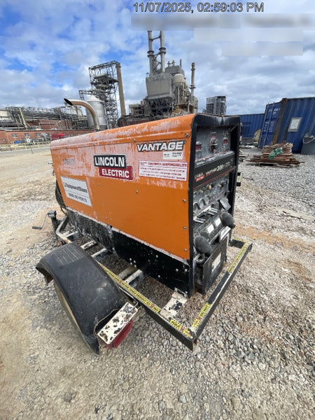 2021 Lincoln Electric Vantage 322 Vantage 322 Ready Pak 3 w/ Decals, ORANGE (includes trailer, cable rack, fender light kit) NO Telematics
