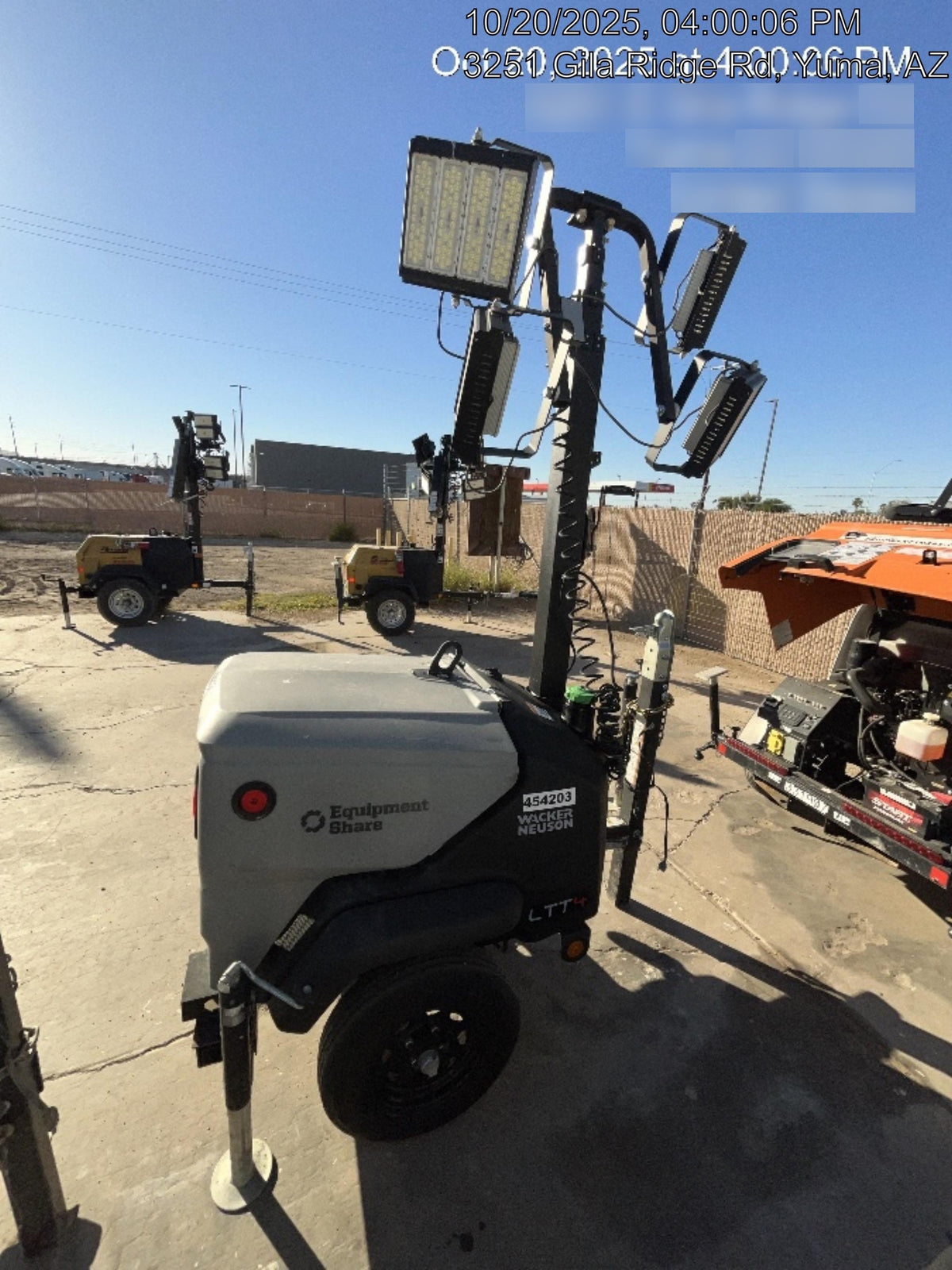 2024 Wacker Neuson LTT4 Diesel, Kohler KDW702, Deep Sea Controller, Auto Start, LED 320W, Bypass Outlet, T3
