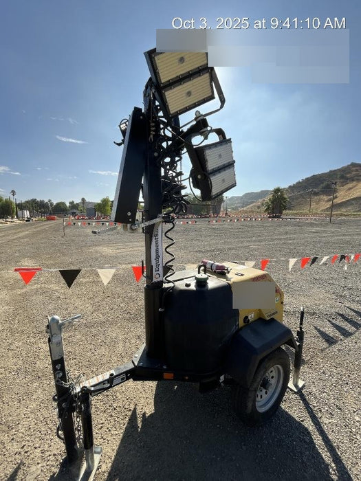 2022 Allmand NLV3GR (4) LED Light Fixture 350W, 23' Vertical Mast, 3kW Prime, Towable, ES Decals, T3