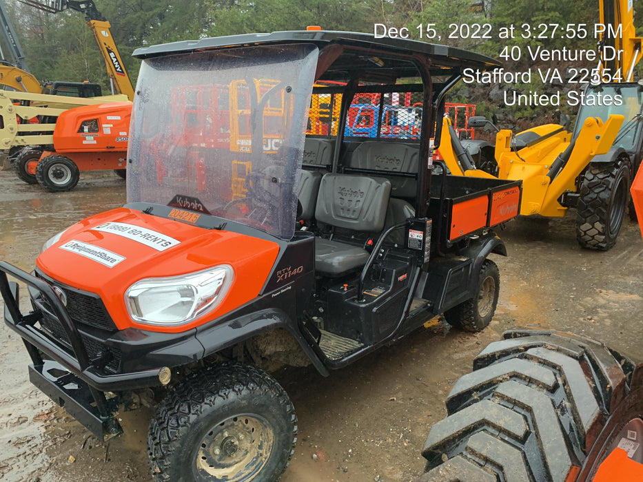 2022 Kubota RTV-X1140W-H Plastic Canopy, Windshield Acrylic Clear, LED Strobe Light, Wire Harness Kit, Back up Alarm