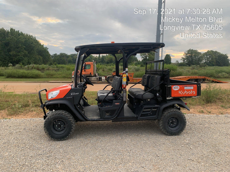 2021 Kubota RTV-X1140W-H Plastic Canopy, Windshield Acrylic Clear, LED Strobe Light, Wire Harness Kit, Back up Alarm